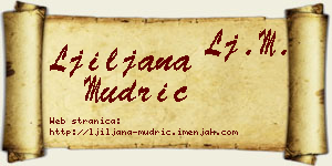 Ljiljana Mudrić vizit kartica